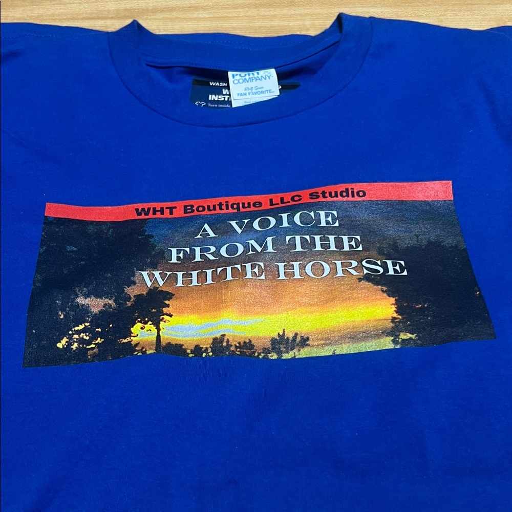 #*088= XL Unisex T-Shirt of A Voice From The White Horse book by Julie Lee - Picture 5 of 15